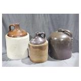 3 Stoneware Jugs