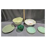 Antique R.S. Prussia Porcelain,Jadeite Saucers