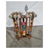 Vtg croquet set