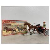 German Tin Wind-up Arabian Horse & Jockey, Key,