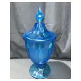 Fenton Carnival Celeste BlueStretch Glass