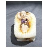 Fenton Art Glass Nativity Baby Jesus Hand Painted