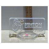 Fenton French Opalescent Art Glass Logo Plaque
