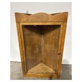 Antique Corner Curio Cabinet 3 Shelves, Glass