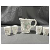 Fenton Mini 5 pc. Water Pitcher Set Iridized Milk