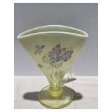 Fenton Hydrangeas on Topaz Opalescent Uranium