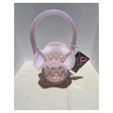 Fenton Pink Rose Lavender Opalescent Coin Dot