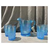 FENTON 90TH ANNIVERSARY BLUE CARNIVAL GLASS