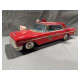 Taiyo Tin Litho Chief Fire Rescue Car -No Remote