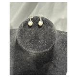 .925 Sterling Silver Earrings w/ Pearl Style