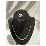 .925 Sterling Silver Necklace & Heart Shaped