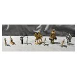 (9) Metal Die Cast Miniature Military Figurines