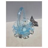 Fenton Blue Topaz Hobnail Mini Basket