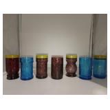 Wheaton glass company colored glass jars forward