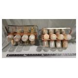 Two 16 glass jar pic ah nuts one missing 3 jars