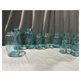 (10) Blue Ball Mason Jars (7 of them are) Perfect