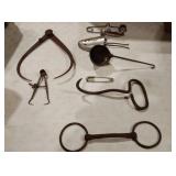 Horse bit smelting ladel steel hook two calipers