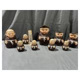 Goebel Friar Tuck Monk Condiment Set &