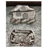 Mac tools wrench holding belt buckle & mechanic