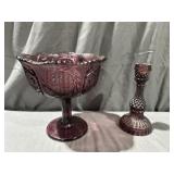 Imperial Pedestal Glass Bowl & Candle Holder