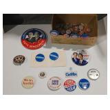 Vintage campaign pins presidential, Lyndon