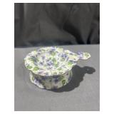 Left on Blemished Violet Chintz Teabag Holder