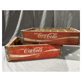 (2) Coca-Cola Carrying crate