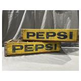 (2) Pepsi-Cola 24 carry crate