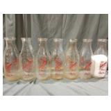 Quart size milk bottles enjoy Johnson's dairy