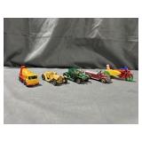 (4) metal toys Tootsi Toys , & Lesney & 1 plastic