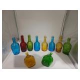 10 piece Wheaton nj glass co lot of colored glass