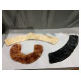 Women's fur collars x 3 1920s 30s era