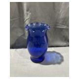 Cobalt blue glass vase