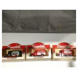 300th anniversary Campbell soup diecast trucks