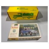 BP gasoline diecast tanker truk and bank vw