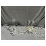 Clear Glass Candle Stick, Motar & Pestal, Pyrex