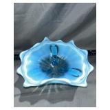 Blue Northwood Glass Bowl