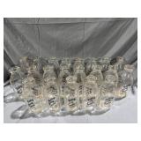 (21) Belding Jersey Farms Pint Milk Bottles