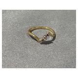 18k HGP 3 Gemstone Ring Size 7Weight- 1.37G