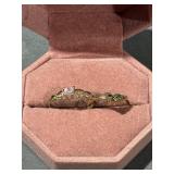 18K Gold Ring W/ Gemstones Weight- 2.25G