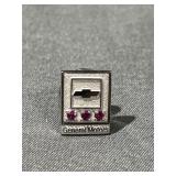 General Motors Chevy 1/10 10K White Gold Pin