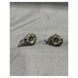 Sterling Silver Floral Screw On