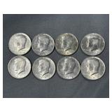 (8) 1971-79 P Kennedy Half Dollar Coins