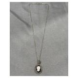 .925 Sterling Silver Necklace weight- 4.59G