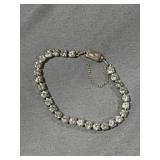 Sterling Silver Bracelet w/ Clear