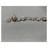 (8) .925 Sterling Silver Gemstone Rings Size 7