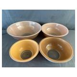 Set of 4 Pyrex Autumn Rainbow Nesting Mixing