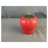 Hazel Atlas Strawberry Shaped Jam Jar