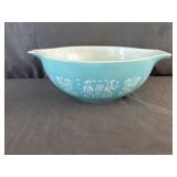 Pyrex 4qt Amish Butterprint Turquoise Cinderella