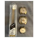 Timex Wrist Watch Band & (3) Timex Watch Faces